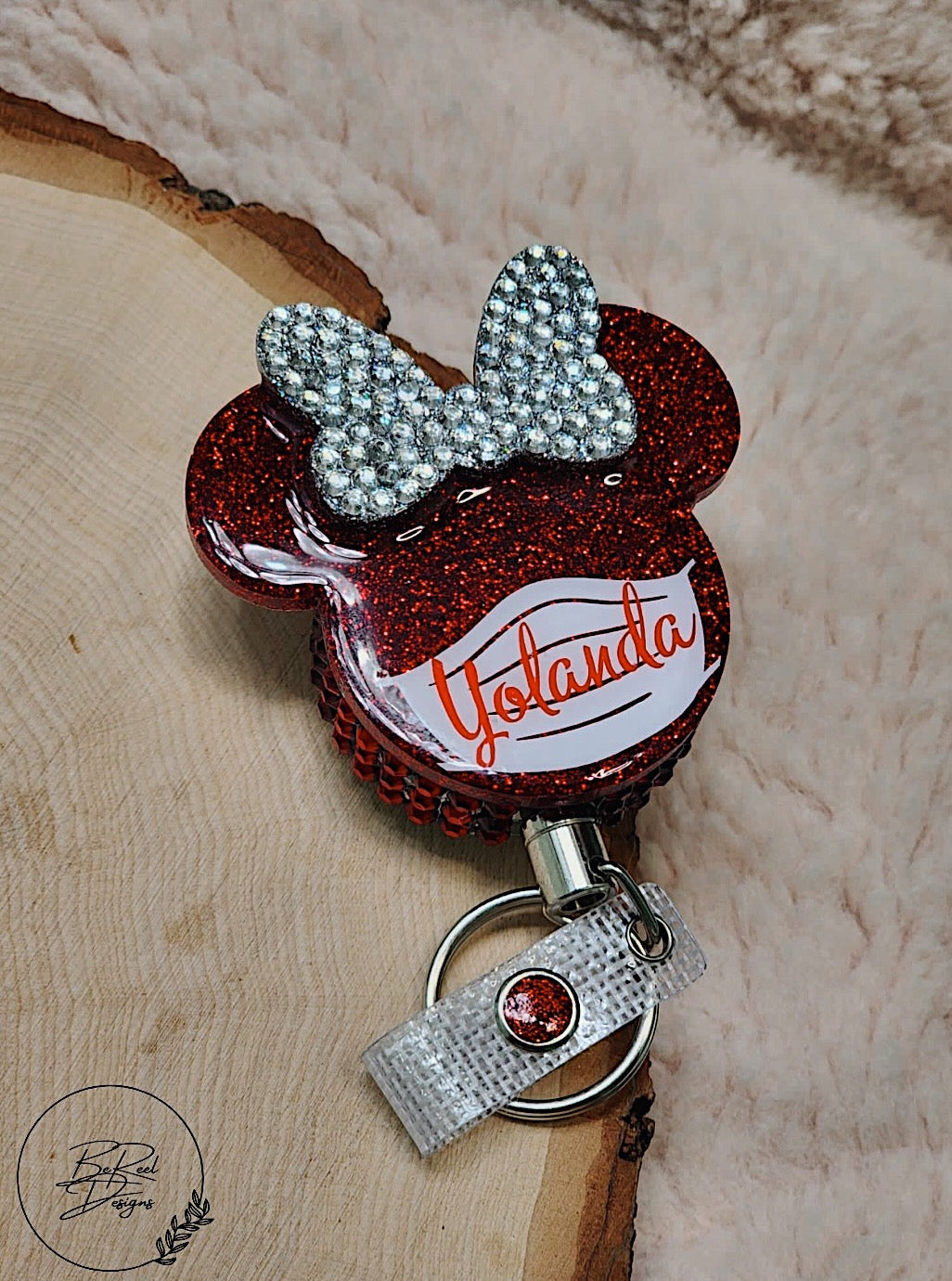 Mrs. Red Mouse with Silver Bow