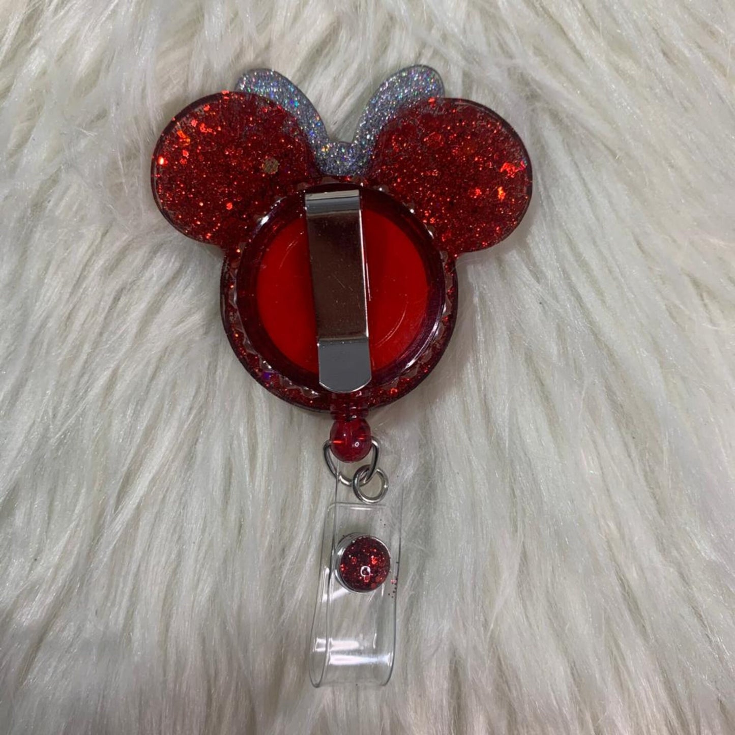 Mrs. Red Mouse with Silver Bow